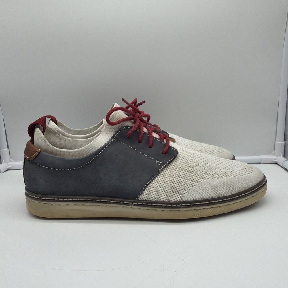 Johnston & Murphy Culling Knit Men’s 10M White Blue Red Stylish - Picture 3 of 6